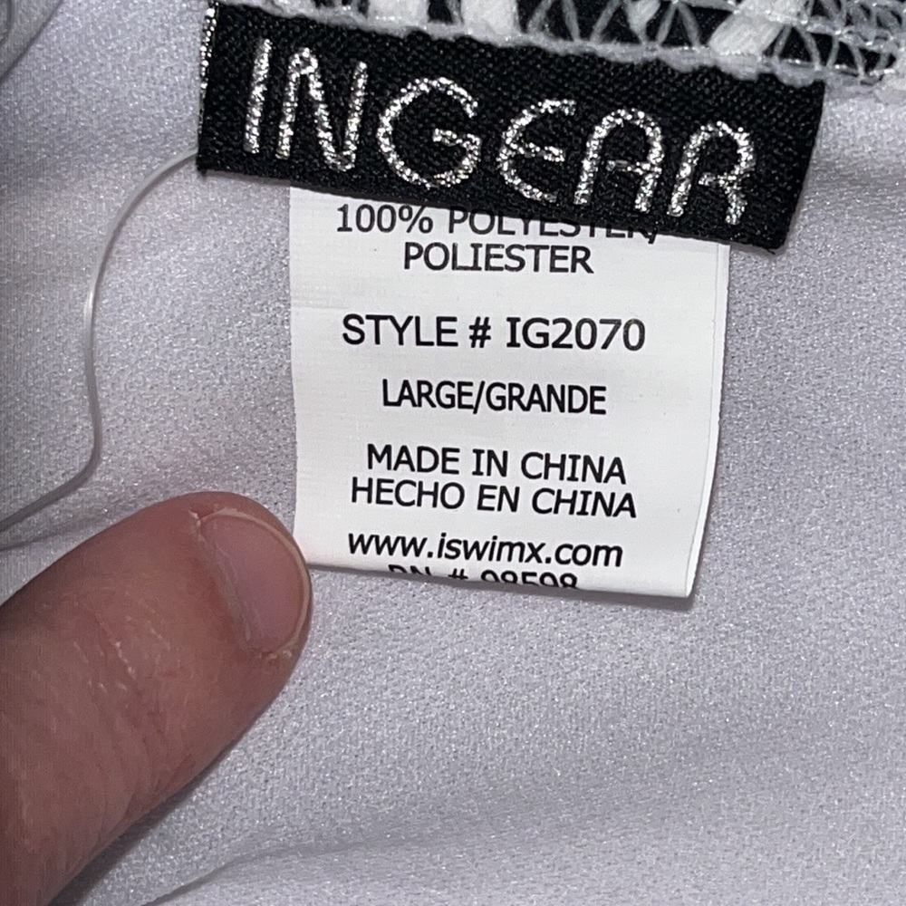 INGEAR Zebra Stripe Black & White Halter String Bikini Set Women’s Large L - Picture 10 of 10
